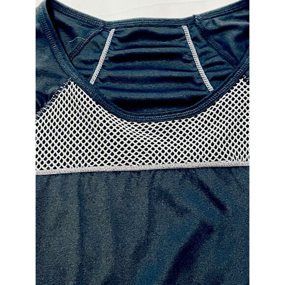 Head Women's Activewear Fitness Black Gray Net Workout Running Top Shirt Medium - Picture 5 of 12